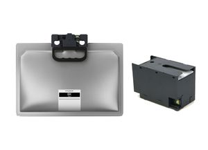 מחסנית דיו שחור תואם אפסון + מיכל עודפים Epson T9661/T6716 Black C13T966140