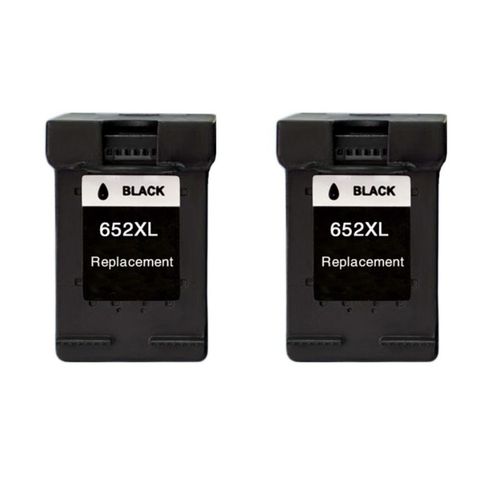 2 ראשי דיו תואמים שחורים HP 652XL - F6V25AE