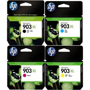 סט מלא 4 ראשי דיו מקוריים בכמות גדולה HP 903XL