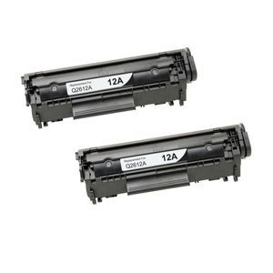 HP 12A זוג 2 יחידות טונר שחור תואם Q2612A