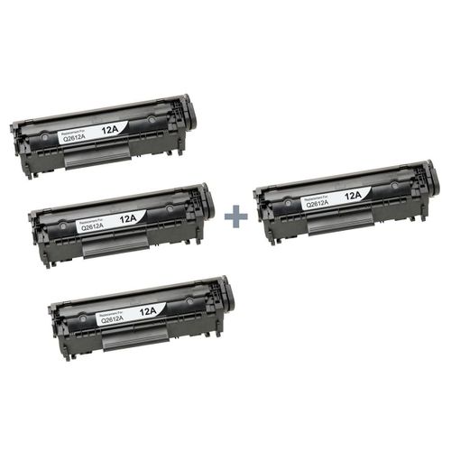 HP 12A טונר שחור תואם 3 יחידות + 1 יחידה מתנה Q2612A