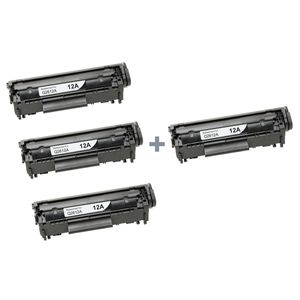 HP 12A טונר שחור תואם 3 יחידות + 1 יחידה מתנה Q2612A