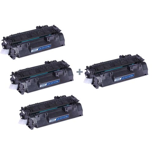HP 05A טונר שחור תואם 3 יחידות + 1 יחידה מתנה CE505A