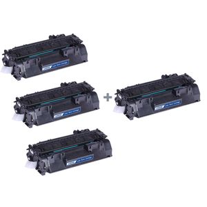 HP 05A טונר שחור תואם 3 יחידות + 1 יחידה מתנה CE505A