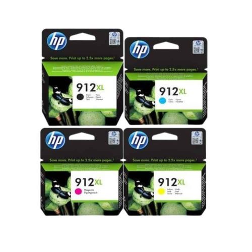 סט מלא 4 ראשי דיו מקוריים בכמות גדולה HP 912XL