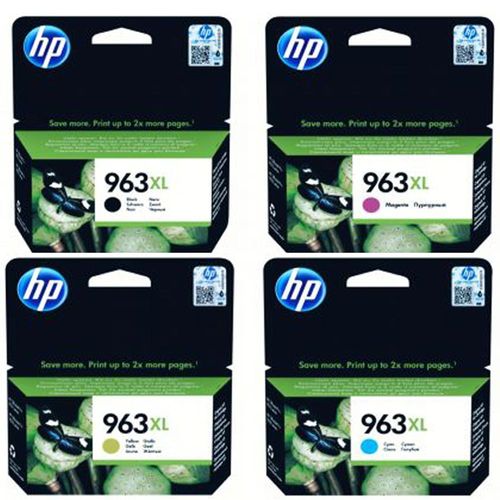 סט מלא 4 ראשי דיו מקוריים בכמות גדולה HP 963XL