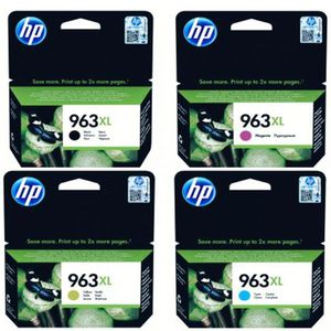 סט מלא 4 ראשי דיו מקוריים בכמות גדולה HP 963XL
