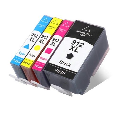 סט מלא 4 ראשי דיו תואמים בכמות גדולה HP 912XL