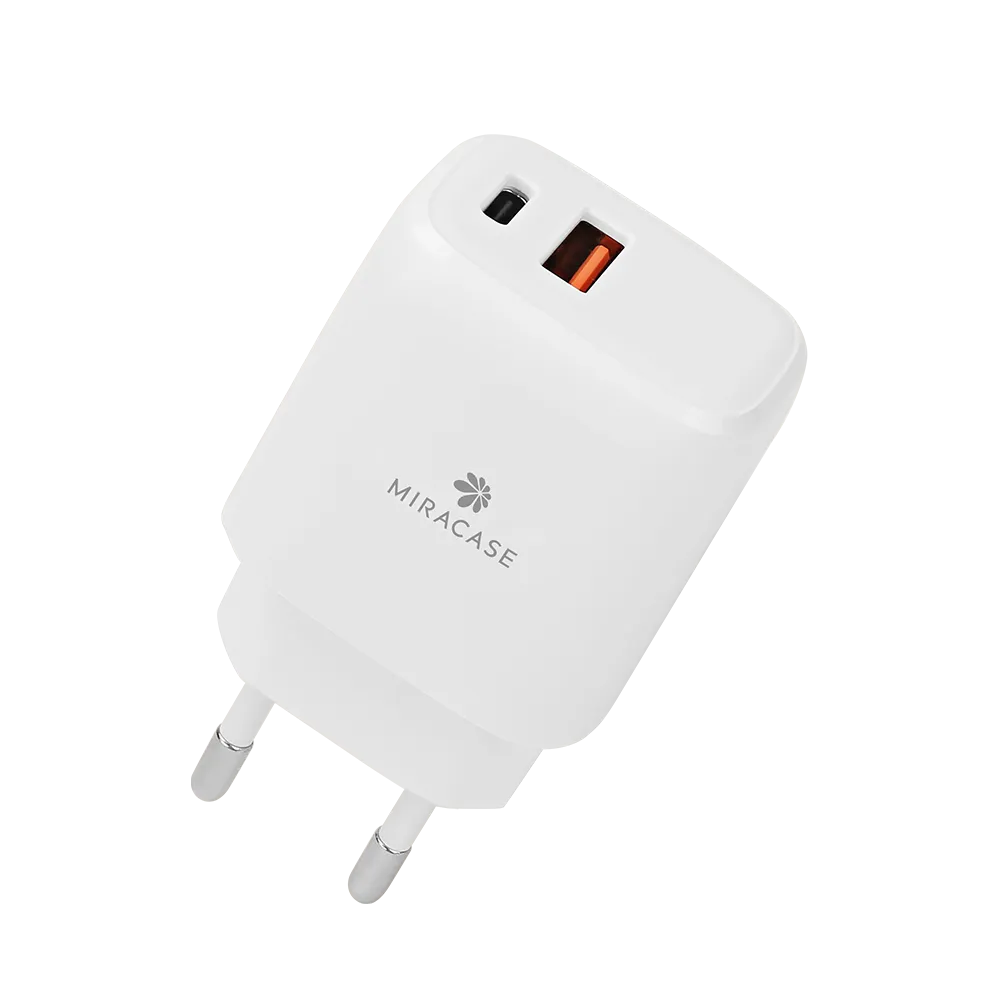 מטען קיר מהיר דגם MWC20PQ בצבע לבן מבית MIRACASE מירהקייס