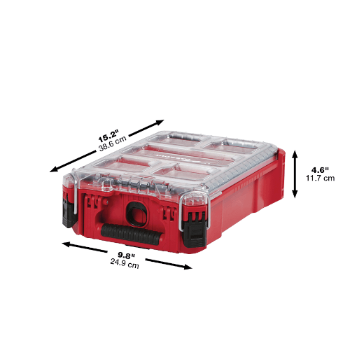 ארגז אורגנייזר קומפקטי PACKOUT | Milwaukee דגם ‎48-22-8435