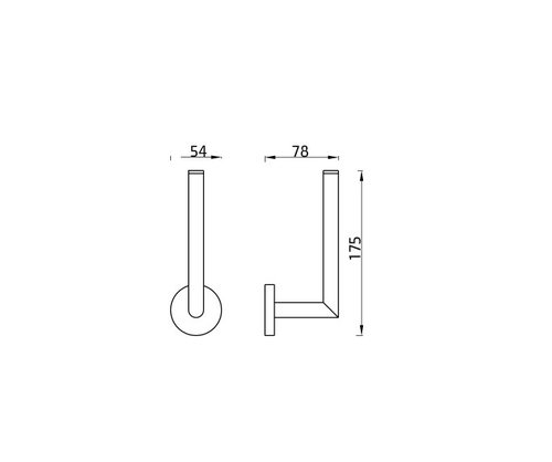 מחזיק נייר טואלט רזרבי   סדרת קונטור Contour  801686F15S צבע זהב מוברש חמת