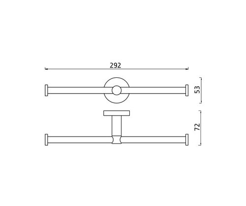 מתקן לנייר טואלט רזרבי כפול סדרת קונטור Contour 801701 חמת