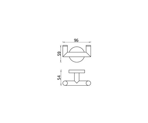 קולב כפול למגבת סדרת קונטור Contour   801722F15S צבע זהב מוברש בחמת