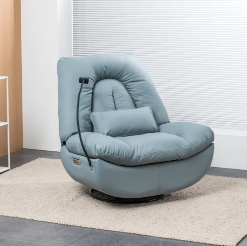 כורסת מסאז' AIR LEATHER ARIAN כחול שמיים
