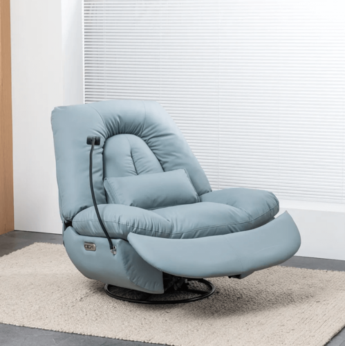 כורסת מסאז' AIR LEATHER ARIAN כחול שמיים