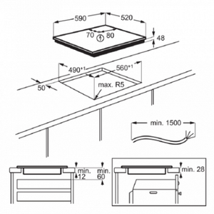 ‏כיריים אינדוקציה Electrolux LIB60420CK אלקטרולוקס