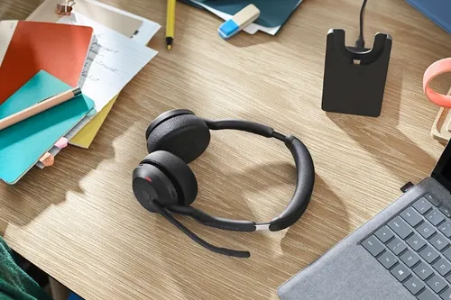 אוזניות אלחוטיות JABRA EVOLVE2 55 LINK380A MS STEREO STAND 