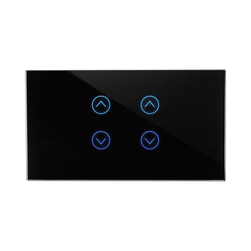  מתג טאץ חכם לתריס כפול זכוכית שחורה 4 מודול WIFI  