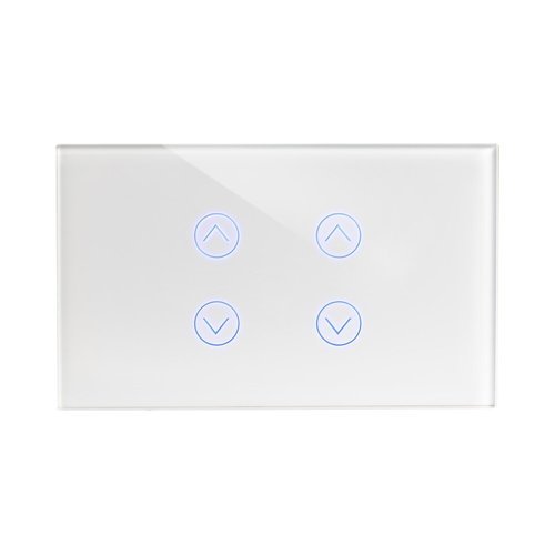  מתג טאץ חכם לתריס כפול זכוכית לבנה 3 מודול WIFI  