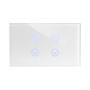  מתג טאץ חכם לתריס כפול זכוכית לבנה 3 מודול WIFI  