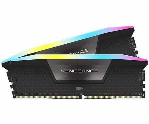 זכרון CORSAIR VENGEANCE RGB DDR5 32GB DUAL צלעות קרור 2x16 6400