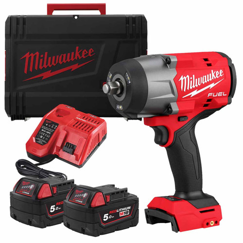 מפתח אימפקט “ 1/2 דגם M18 FHIW2F12 כולל 2 סוללות 5AH מבית milwaukee