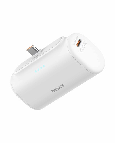 Baseus Compact Power Bank Type-C 5000mAh 20W PD לבן