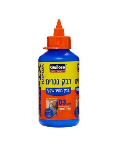 דבק נגרים חזק לעץ – ייבוש מהיר ושקוף לשימוש פנימי וחיצוני | תקן D3, תכולה 250 מ״ל – תוצרת ספרד – Bosch