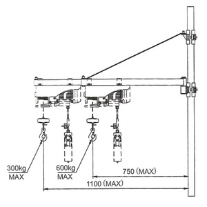 זרוע לכננת 1100 מ"מ עד 600 ק"ג KARNAF 