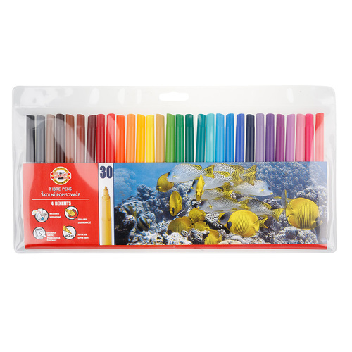 ֿסט 30 טושים צבעוניים  FIBRE PENS 