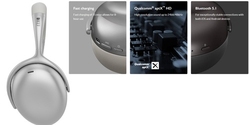 אוזניות אלחוטיות Over-ear מבית Kef דגם MU7 