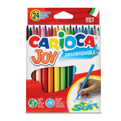 24 טושים צבעוניים CARIOCA JOY (איטליה)
