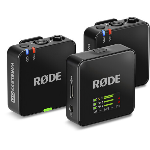 מערכת מיקרופונים אלחוטיים כולל משדר RODE Wireless GO (Gen 3)