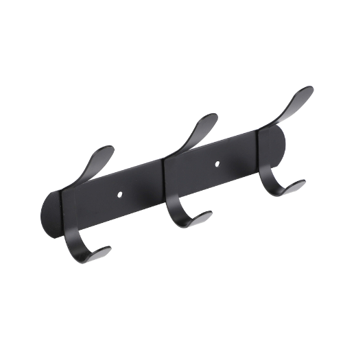 קולב מגבות 3 ווים Set & Stick עגול אפור מטאלי
