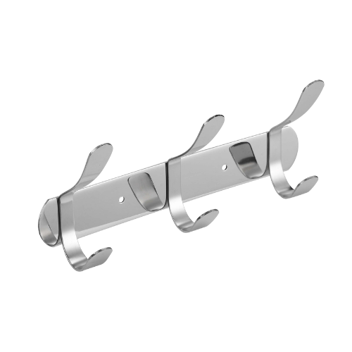 קולב מגבות 3 ווים Set & Stick עגול כסוף
