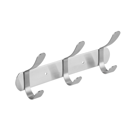 קולב מגבות 3 ווים Set & Stick עגול כרום מוברש