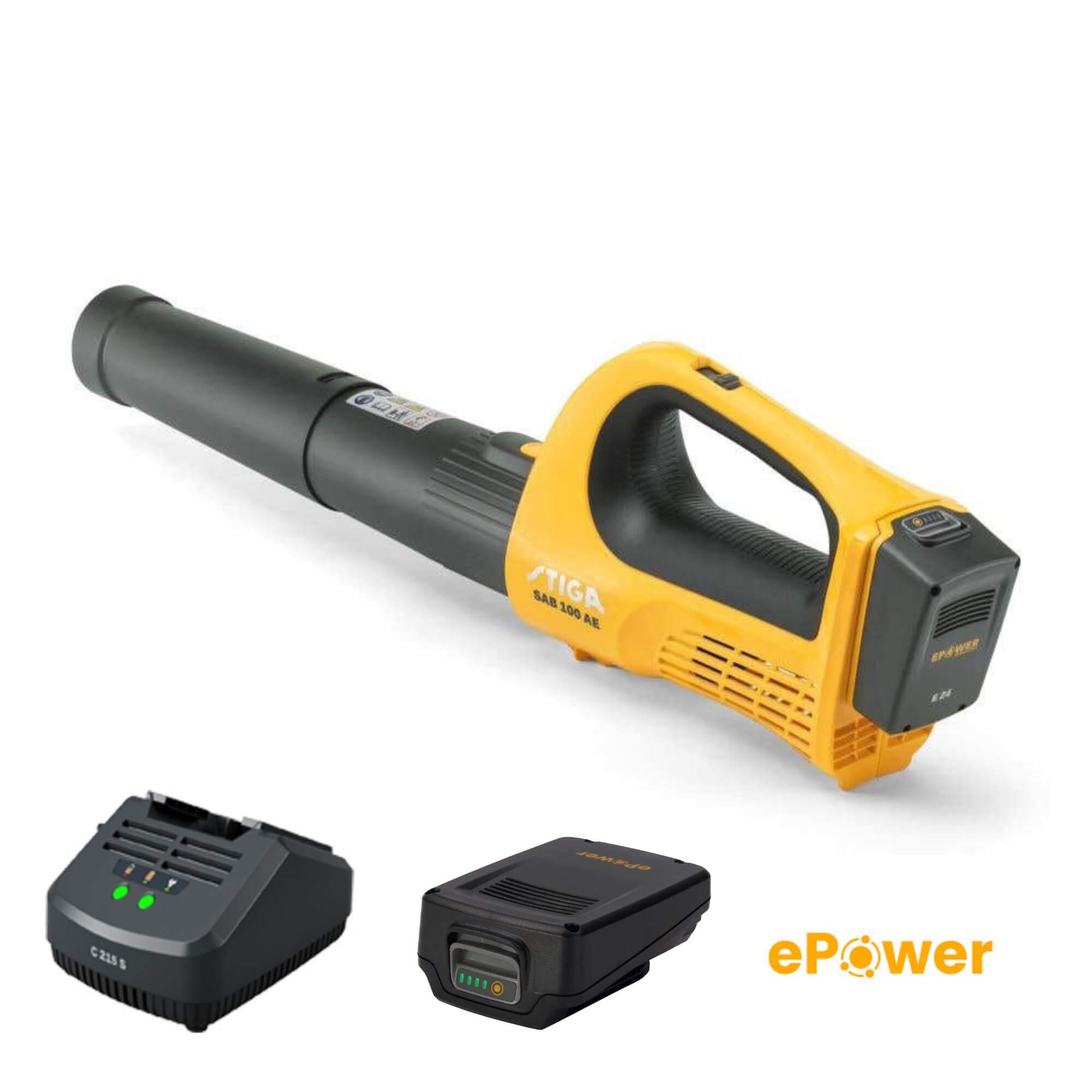מפוח עלים נטען BL 100e + סוללה 2 אמפר ומטען סטיגה