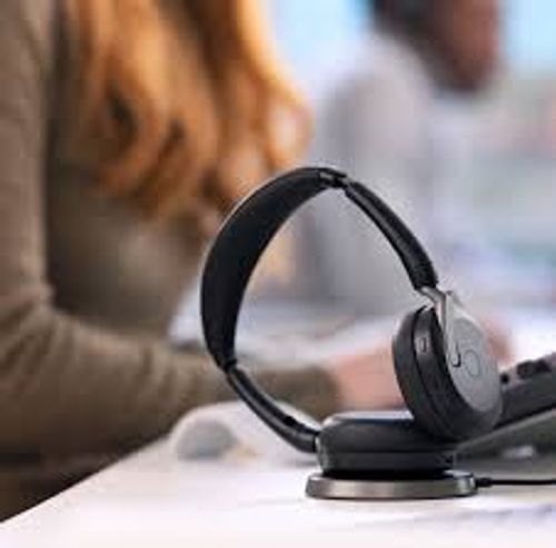 אוזניות אלחוטיות Jabra Evolve2 65 Flex Link380c MS Stereo Wireless Charger