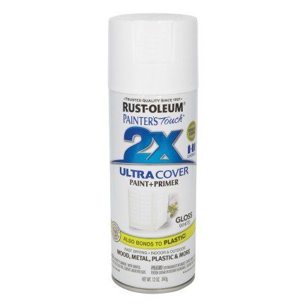 ספריי צבע לבן מבריק GLOSS WHITE X2