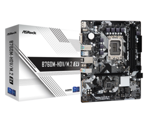 לוח 2SLOT ASROCK B760M-HDV/M2 WHITE DDR5