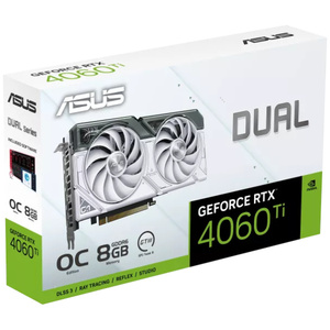כרטיס מסך ASUS RTX4060TI 8GB WHITE D6 DP*3 HDMI DUAL 90YV0J42
