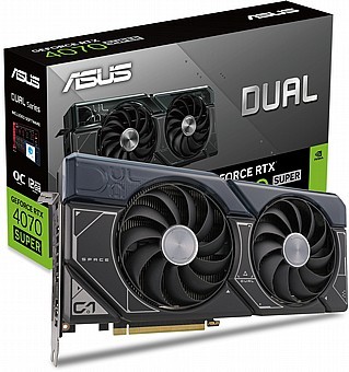 כרטיס מסך ASUS RTX 4070 12GB SUPER HDMI DP*3 D6X DUAL 2 FAN 90YV0KC1