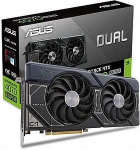 כרטיס מסך ASUS RTX 4070 12GB SUPER HDMI DP*3 D6X DUAL 2 FAN 90YV0KC1