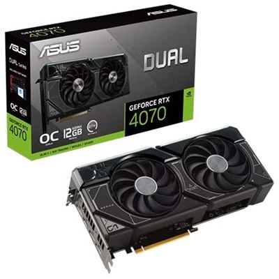 כרטיס מסך ASUS RTX 4070 12GB SUPER HDMI DP*3 D6X DUAL 2 FAN 90YV0KC1