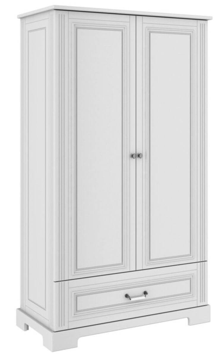 ארון מלכותי לחדר תינוק 2 דלתות דגם אינס רהיטי טל צבע לבן אופוואיט 