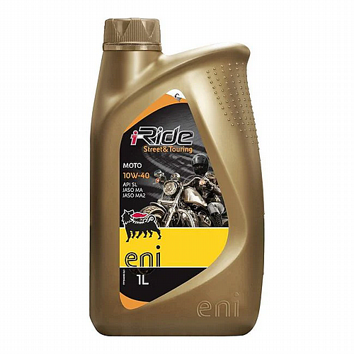 שמן מנוע חצי סינטטי למנועי 4 פעימות אג'יפ - AGIP I-RIDE MOTO 10W40 1L