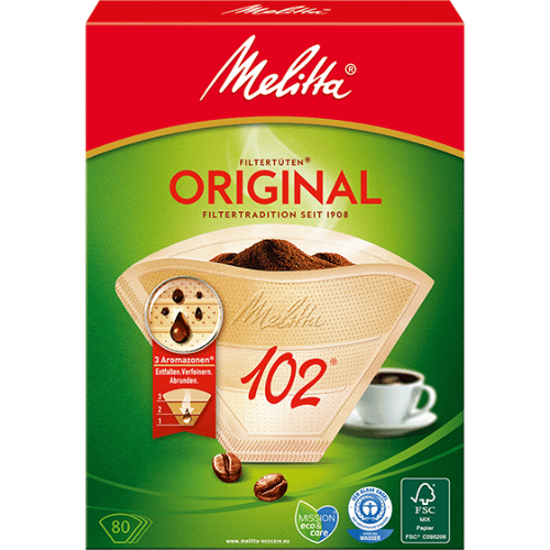 Melitta 102 נייר לקפה פילטר מליטה 80 יחידות