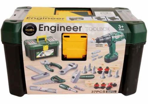 ארגז כלי עבודה כמו אמיתי עם מברגה חשמלית