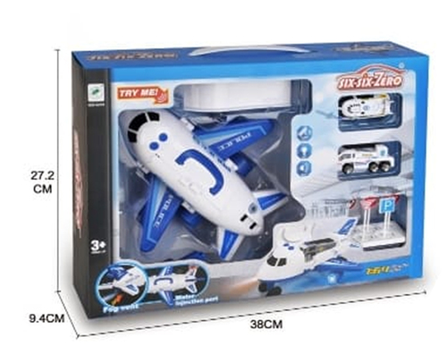צעצוע של מטוס משטרתי לילדים עם אור ומוזיקה