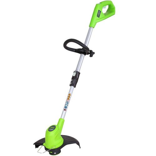 חרמש קוצץ קנטים GREENWORKS 24V דגם 99503-2 עם טכנולוגיית TORQDRIVED וגלגלת תומכת לדיוק מקצועי